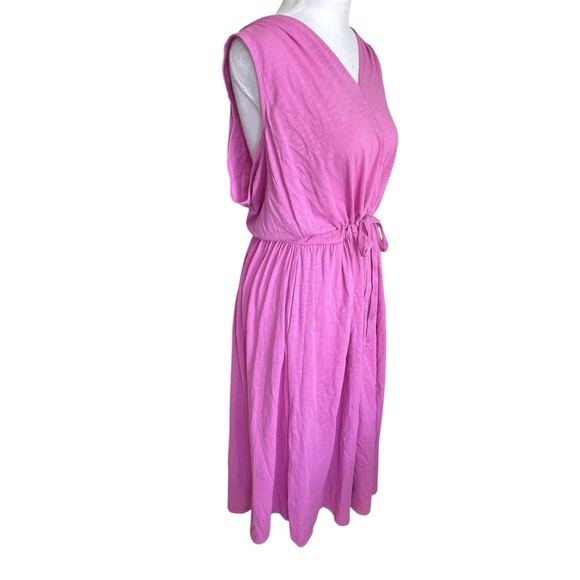 NWT Nation LTD Brianna Rosebud Pink Pima Cotton Midi Sleeveless Dress Sz M Beach - Picture 11 of 16